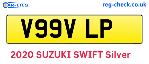 V99VLP are the vehicle registration plates.