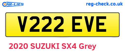 V222EVE are the vehicle registration plates.