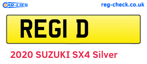REG1D are the vehicle registration plates.