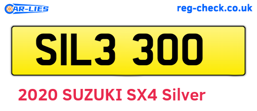 SIL3300 are the vehicle registration plates.