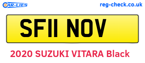 SF11NOV are the vehicle registration plates.