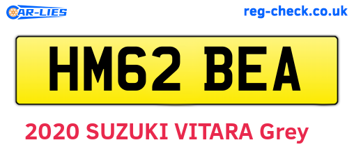 HM62BEA are the vehicle registration plates.