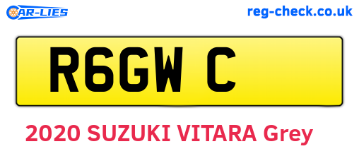 R6GWC are the vehicle registration plates.