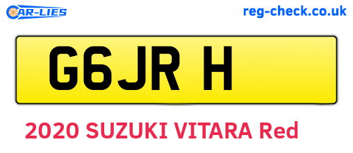 G6JRH are the vehicle registration plates.