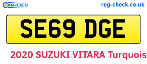 SE69DGE are the vehicle registration plates.