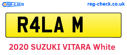 R4LAM are the vehicle registration plates.