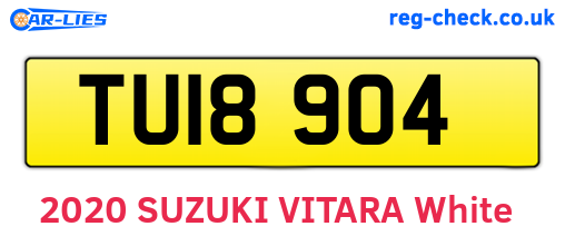TUI8904 are the vehicle registration plates.
