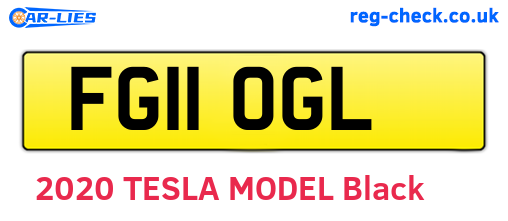 FG11OGL are the vehicle registration plates.
