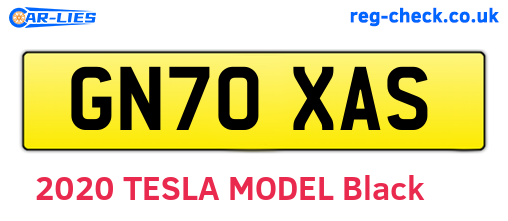GN70XAS are the vehicle registration plates.