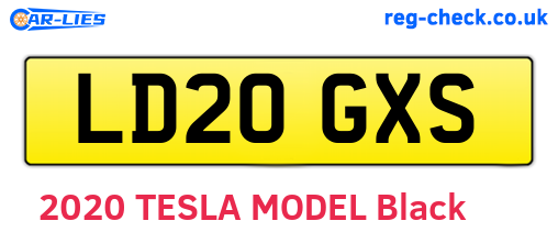 LD20GXS are the vehicle registration plates.