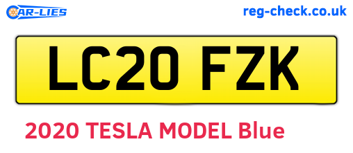 LC20FZK are the vehicle registration plates.