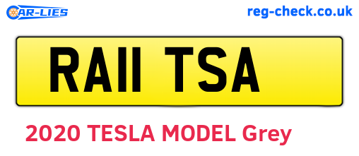 RA11TSA are the vehicle registration plates.