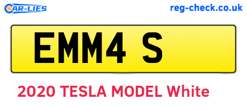 EMM4S are the vehicle registration plates.