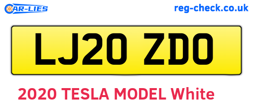 LJ20ZDO are the vehicle registration plates.