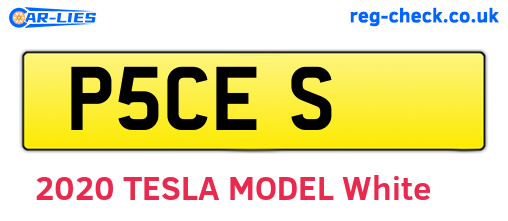 P5CES are the vehicle registration plates.