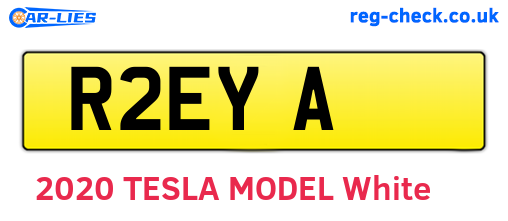 R2EYA are the vehicle registration plates.