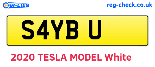 S4YBU are the vehicle registration plates.