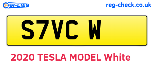 S7VCW are the vehicle registration plates.