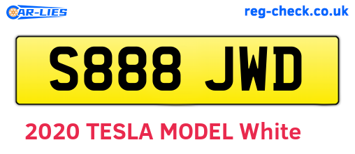 S888JWD are the vehicle registration plates.