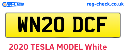 WN20DCF are the vehicle registration plates.