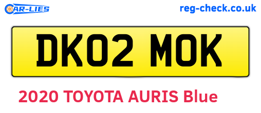 DK02MOK are the vehicle registration plates.