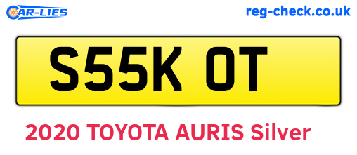 S55KOT are the vehicle registration plates.