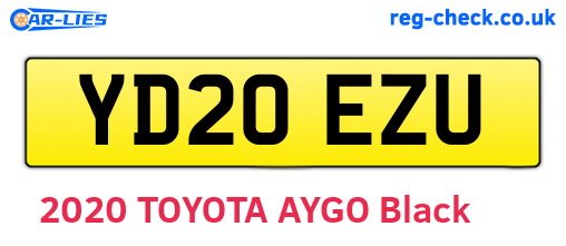 YD20EZU are the vehicle registration plates.