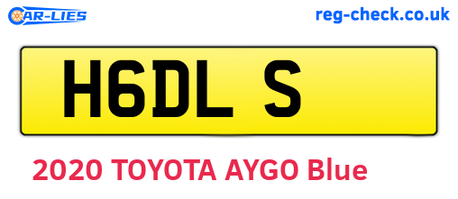 H6DLS are the vehicle registration plates.
