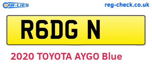 R6DGN are the vehicle registration plates.