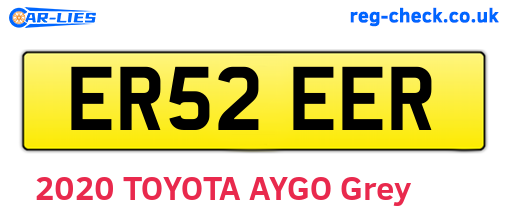 ER52EER are the vehicle registration plates.