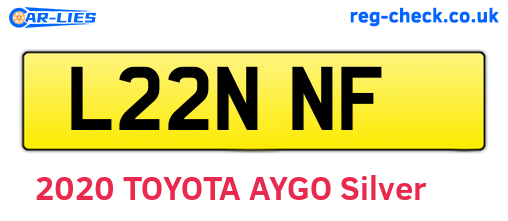 L22NNF are the vehicle registration plates.