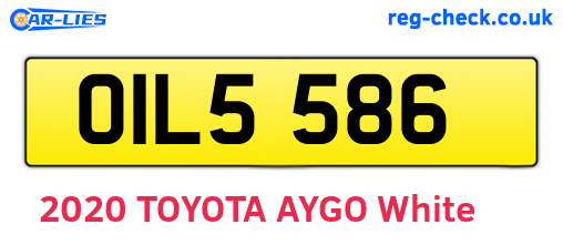 OIL5586 are the vehicle registration plates.