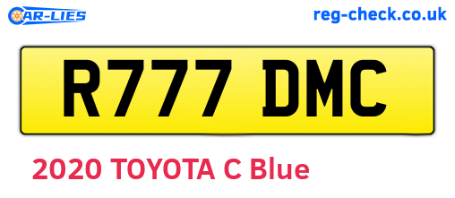 R777DMC are the vehicle registration plates.