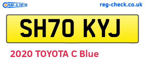 SH70KYJ are the vehicle registration plates.