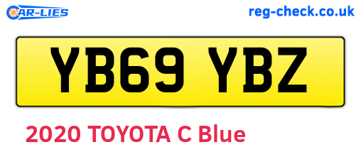 YB69YBZ are the vehicle registration plates.