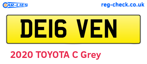 DE16VEN are the vehicle registration plates.