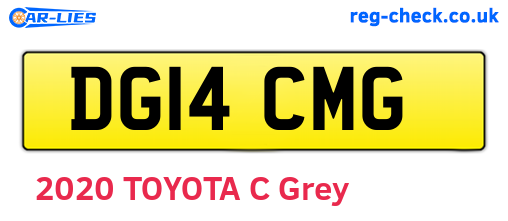 DG14CMG are the vehicle registration plates.