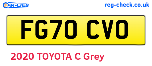 FG70CVO are the vehicle registration plates.