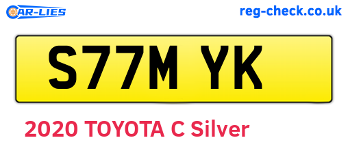 S77MYK are the vehicle registration plates.
