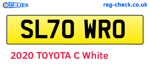 SL70WRO are the vehicle registration plates.