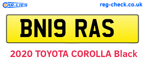 BN19RAS are the vehicle registration plates.