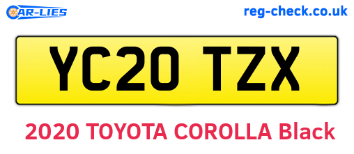 YC20TZX are the vehicle registration plates.