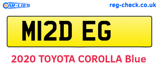 M12DEG are the vehicle registration plates.