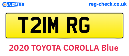 T21MRG are the vehicle registration plates.