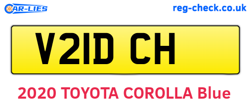 V21DCH are the vehicle registration plates.