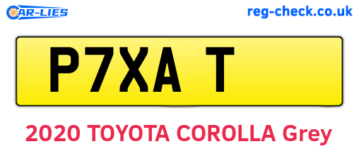P7XAT are the vehicle registration plates.