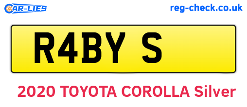 R4BYS are the vehicle registration plates.