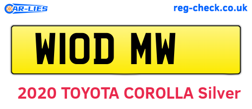 W10DMW are the vehicle registration plates.