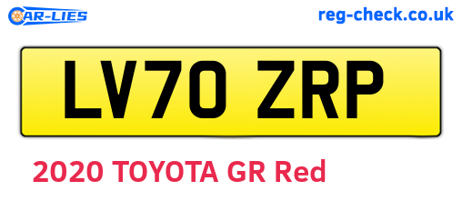 LV70ZRP are the vehicle registration plates.