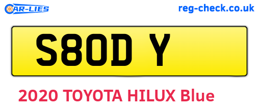 S8ODY are the vehicle registration plates.